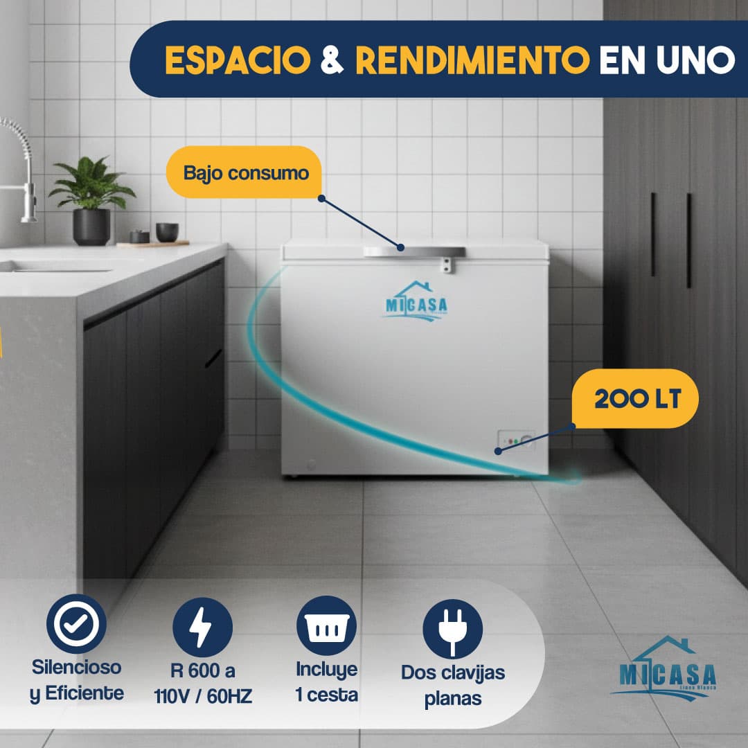 MiCasa 200L Freezer – Efficient & Practical Food Storage